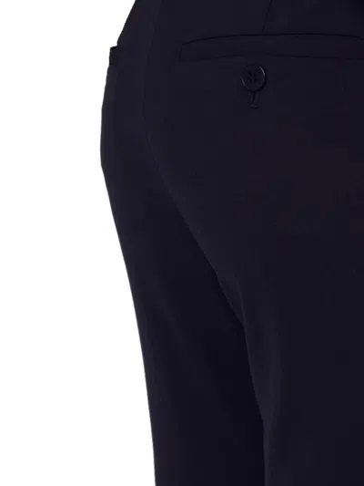 Theory Mid-rise Cropped Trousers In Blue