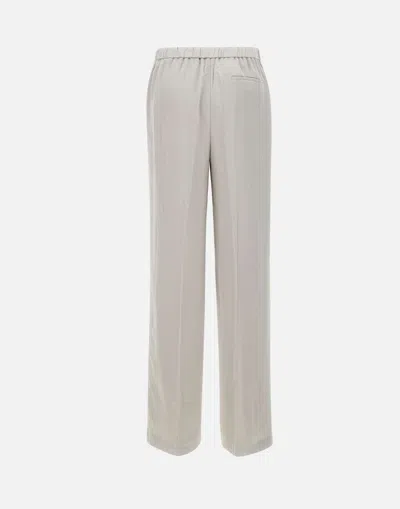 Theory Metallic Pants With Rear Elastic Waist And Wide Leg In Silk Woman