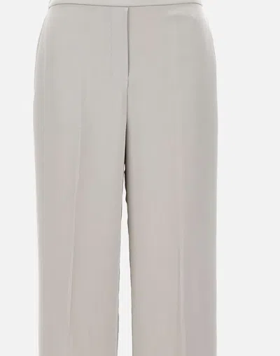 Theory Metallic Pants With Rear Elastic Waist And Wide Leg In Silk Woman