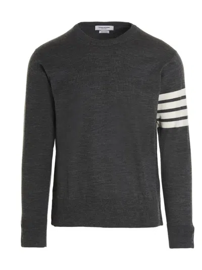 Thom Browne Men's Wool 4-bar Pullover Sweater In Black