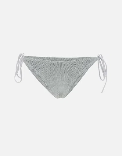 Mc2 Saint Barth Grey Marielle Lurex Swim Briefs In Gray
