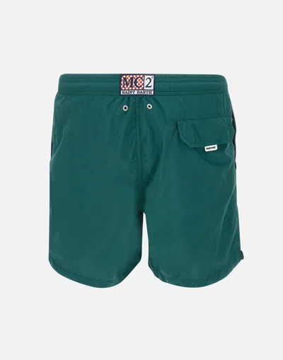 Mc2 Saint Barth Ultralight Swim Short Pantone In Green