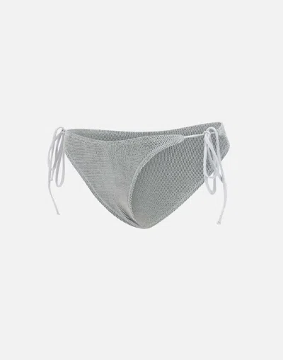 Mc2 Saint Barth Grey Marielle Lurex Swim Briefs In Gray