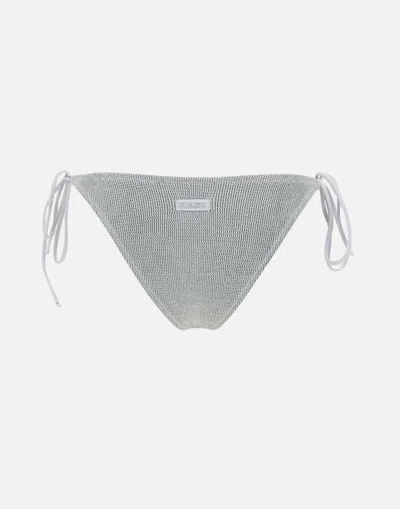 Mc2 Saint Barth Grey Marielle Lurex Swim Briefs In Gray