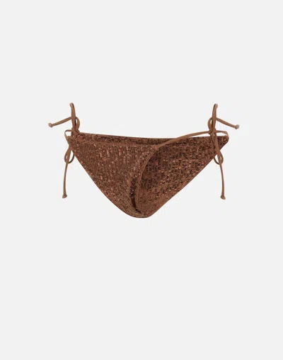 Mc2 Saint Barth Sequin-embellished Bikini Bottoms