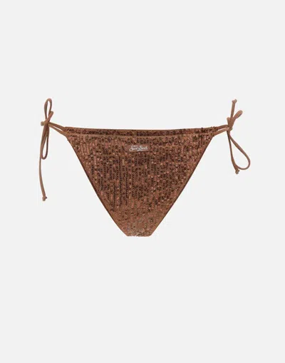 Mc2 Saint Barth Sequin-embellished Bikini Bottoms