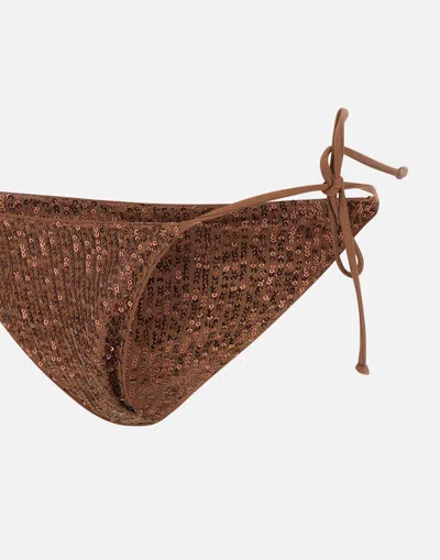Mc2 Saint Barth Sequin-embellished Bikini Bottoms
