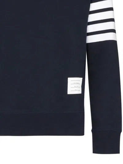 Thom Browne Classic Sweatshirt In Classic Loopback With Engineered 4 Bar