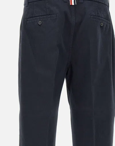 Thom Browne Utility Garment Dyed Chino Pants In Blue