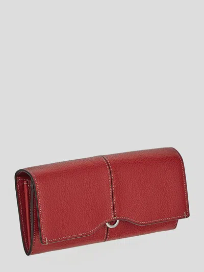 Tod's Foldover-top Clutch Bag In Red