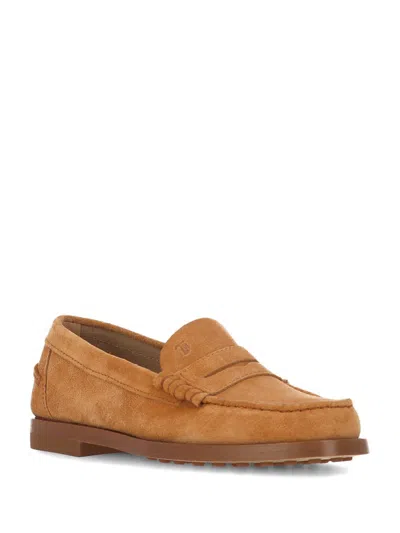 Tod's Camel Suede Loafers
