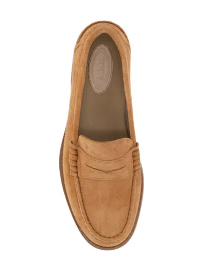Tod's Camel Suede Loafers