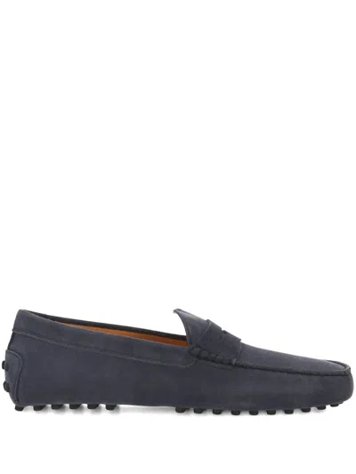 Tod's Gommino Suede Loafers In Gray