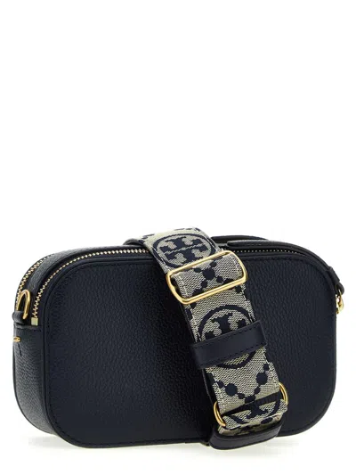 Tory Burch Miller Mini Crossbody Bags Blue In Black
