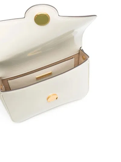 Tory Burch Robinson Convertible Patent Shoulder Bag In Shea Butter