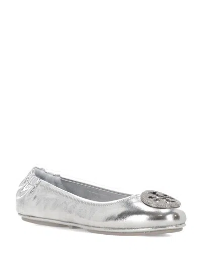Tory Burch Mini Travel Metallic Leather Ballet Flats