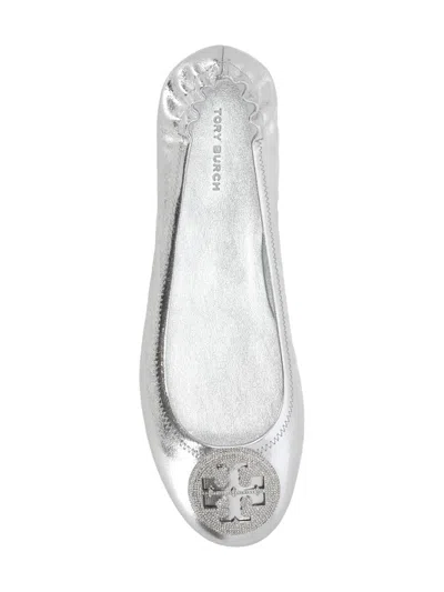Tory Burch Mini Travel Metallic Leather Ballet Flats