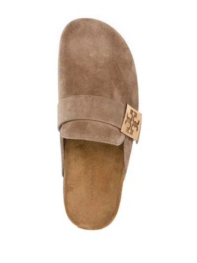 Tory Burch Mellow Logo Shearling Flat Mules