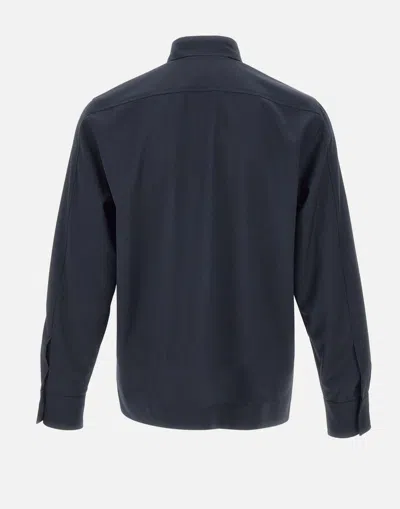 Devore Classic-collar Shirt In Blue