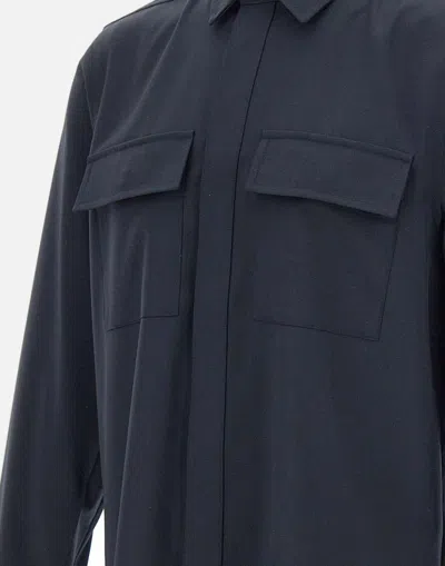 Devore Classic-collar Shirt In Blue