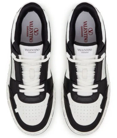 Valentino Garavani Men Two-tone Leather Freedots Sneakers In Black