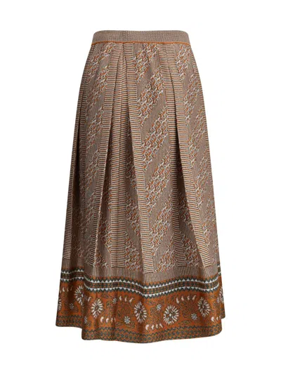 Valentino Knit Lurex Midi Skirt