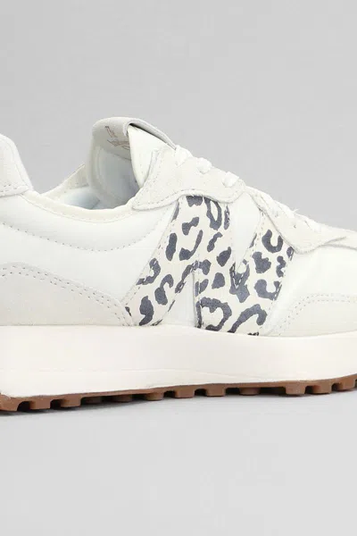 New Balance 327 Sneakers In Off-white With Leopard Print Detail In White