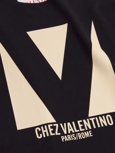 Valentino Crew Neck Short Sleeves T-shirts In Black