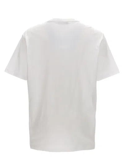 Versace White Crewneck T-shirt With Medusa Embroidery On The Front In White