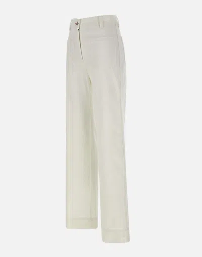 Victoria Beckham Womens Washed White Alina Flared-leg Denim Jeans In Neutral