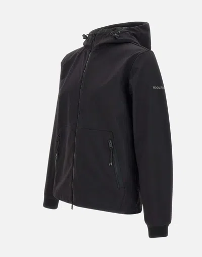 Woolrich Giacca In Tech Softshell Full Zip In Blue