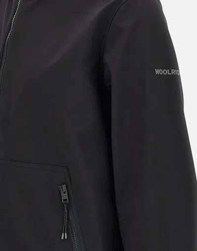 Woolrich Giacca In Tech Softshell Full Zip In Blue