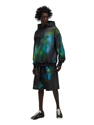 Y-3 Allover Print Belted Ripstop Shorts