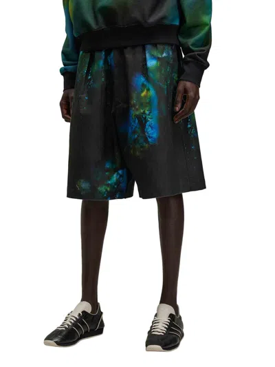 Y-3 Allover Print Belted Ripstop Shorts