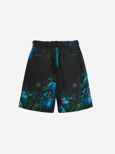 Y-3 Allover Print Belted Ripstop Shorts