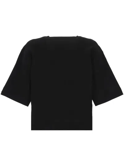 Yves Salomon Short-sleeved T-shirt In Black