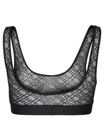 Palm Angels Lace Bralette With Stretch And Racerback In Black