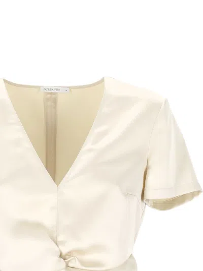 Patrizia Pepe Short Sleeves Smock In White