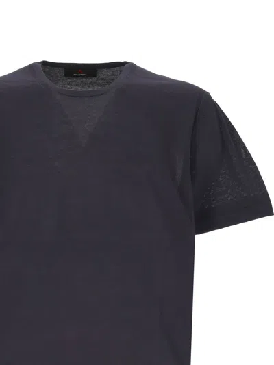 Peuterey Navy Blue Crew Neck T Shirt In Black