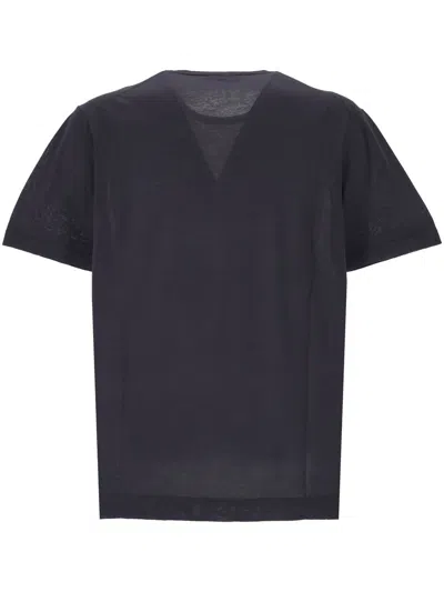 Peuterey Navy Blue Crew Neck T Shirt In Black