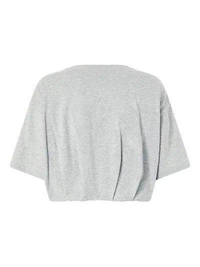Pinko Short And Loose T-shirt With Logo Embroidery