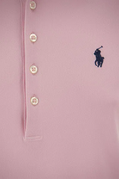 Polo Ralph Lauren 'julie' Pink Polo Shirt With Classic Collar And Pony Embroidery On The Front
