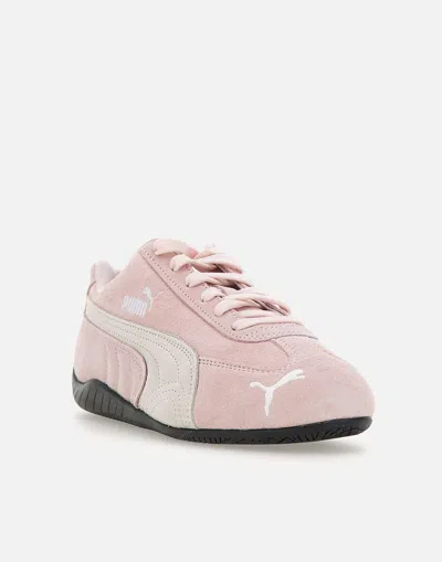 Puma Speedcat Pink Sneakers With Logo Print On The Side And Logo Lettering On The Side In Suede Unisex In Pink