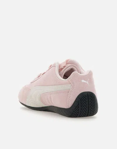 Puma Speedcat Pink Sneakers With Logo Print On The Side And Logo Lettering On The Side In Suede Unisex In Pink
