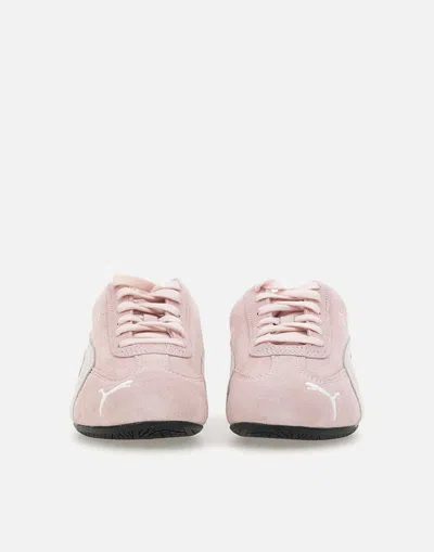Puma Speedcat Pink Sneakers With Logo Print On The Side And Logo Lettering On The Side In Suede Unisex In Pink