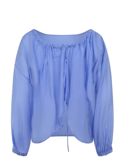 Solotre Blousa  Made Of A Mix Of Silk In Blue