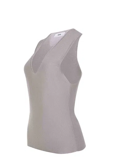 Solotre Top Made Of Light Gray Viscose. In Gray