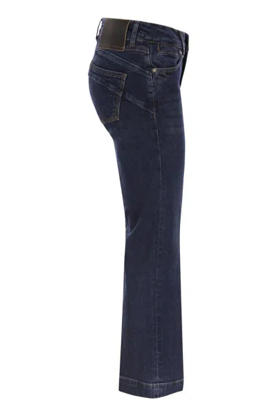 Sportmax Women's Umbria Mini Flare Denim Trousers In Blue