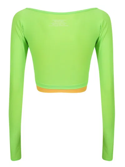Sunnei Tablespoon Collar Layered Short T-shirt