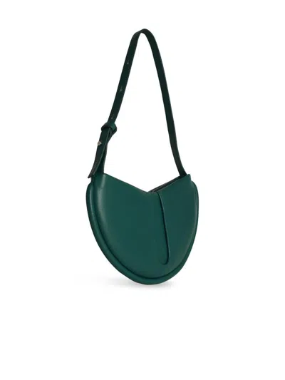 Themoirè 'ebe' Hunter Green Vegan Leather Bag
